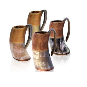 Jarra de Cerveza Personalizada para Fiestas, Jarra de Cerveza de Cuerno de Búfalo con Grabado de Logotipo, Jarra de Cerveza Vikinga Rústica - Product Image 6
