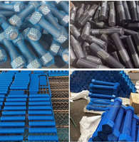 Fournisseur direct d'usine, tige filetée à double extrémité en acier allié ASTM A307 A193 B7, métrique M10, finition oxyde noir, sur mesure