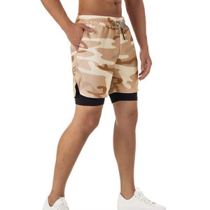 กางเกงขาสั้นกีฬาผู้ชายแบบสวมใส่สบาย ระบายอากาศได้ดี เหมาะสำหรับออกกำลังกายและฝึกซ้อม  บุด้วยโพลีเอสเตอร์สองชั้น - Product Image 3