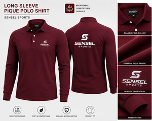 Camisetas Polo de Mujer Bordadas Personalizadas de Punto Sólido, 100% Algodón, Secado Rápido, Transpirables, Camisetas Polo de Golf de Manga Larga para Mujer - Product Image 3