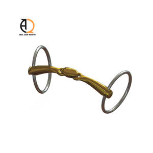 Bocado de acero inoxidable para caballo con boca de cobre para entrenamiento, longitud de boca plateada 130mm - Product Image 4