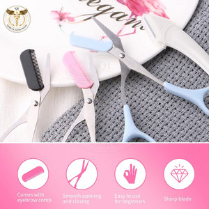 Ergonomic Grip Professional Eyebrow Scissors Beauty Care Best Quality Trimming Top Selling <b>Makeup</b> <b>Tool</b> - Product Image 5
