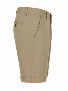 Men's Casual <b>Chino</b> Shorts Cotton Stretch Regular Fit Knee Length <b>Cuffed</b> Bermuda Shorts - Product Image 3