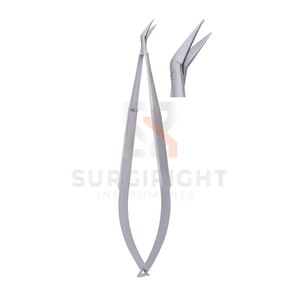 Ciseaux de micro-chirurgie courbés, instrument microchirurgical certifié CE, outil de précision en acier inoxydable, ensemble de gynécologie chirurgicale Blush - Product Image 2