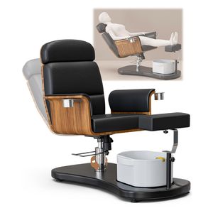 Stazione per Pedicure Ergonomica in Vetro Portatile con Rotazione a 360° e Sollevamento Reclinabile per Formazione Unghie e Trattamenti Spa Piedi - Product Image 1