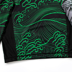 Custom Short Sleeve Surf Logo MMA BJJ <b>Compression</b> <b>Shirt</b> Sublimated Jiu Jitsu Rash Guard UPF50 Breathable Wholesale - Product Image 3