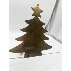 New Arrival Elegant Christmas Decorations Custom Stainless Steel Tree Shape <b>Stocking</b> <b>Holder</b> Eco Friendly Reusable 5'' Inch Tree - Product Image 4