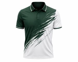 Chemise à manches courtes unie pour homme, de haute qualité, respirante, à séchage rapide, en polyester/coton tricoté, style décontracté - Product Image 1