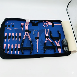 Nuevo Kit de Herramientas Profesionales para Extensiones de Cabello, Alicates de Acero Inoxidable de Grado Quirúrgico, Micro Bread, Impermeables, Comerciales - Product Image 3