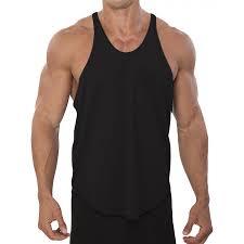MANTO STR-MV07 Bright Color Seamless Breathable 100% Cotton O-Neck Workout Tank Top with Multi-Position Options <b>Men's</b> 120g - Product Image 2