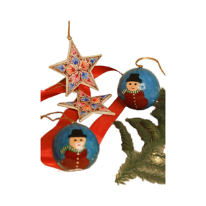Elegante BOLA DE Navidad de Cachemira y adornos de árbol para decoraciones navideñas festivas Vibe - Product Image 1