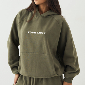 Sweat-shirts à capuche en molleton pour femmes, taille plus, mode hiver, streetwear, logo brodé personnalisé, haute qualité, 100% coton - Product Image 4