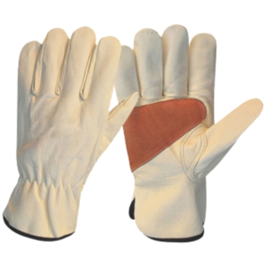 Gants de sécurité réglables en cuir de chèvre lisse renforcé de qualité supérieure, durables, pour travaux de construction et de jardinage - Product Image 3