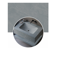 Lavabo rectangulaire en marbre à poser sur comptoir, meuble de salle de bain en bois, design moderne, finition plaquée or, égouttoir facile à nettoyer