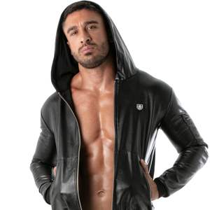 Chaleco Formal de Cuero Ecológico para Hombre, Negro, Corte Ajustado, Estilo Fetiche, Ropa de Club, Estilo Urbano, Moda para Fiestas - Product Image 4