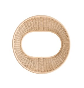 Boho Natural Oval Rattan Wall <b>Mirror</b> Handmade Woven Decorative Vanity <b>Mirror</b> for Bedroom Bathroom Home Decor Made in Vietnam - Product Image 2