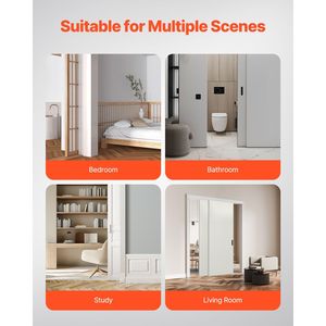 Kit Ferramenta per Porta Scorrevole 6ft in Lega di Alluminio con Binario in Nylon per Armadio - Product Image 6