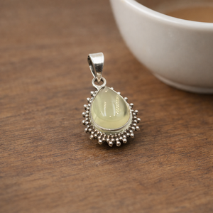 Pendentif en citrine naturelle en forme de larme, collier en argent sterling 925 fait à la main, charme plaqué or rose et or jaune, bijoux - Product Image 4