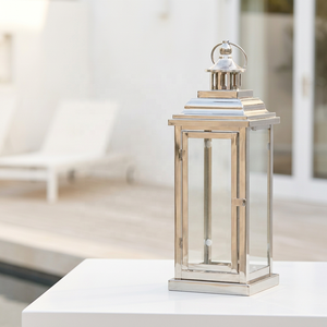 Wholesale Stainless Steel Modern Style Metal Candle <b>Lantern</b> for Home and Patio Decoration - Product Image 1