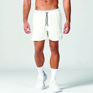 Lightweight Moisture Custom Logo <b>Men</b> <b>Short</b> Wicking Fabric <b>Men</b> <b>Short</b> <b>White</b> 5 Inch <b>Shorts</b> with Contour Side Panels <b>Men</b> <b>Shorts</b> - Product Image 1