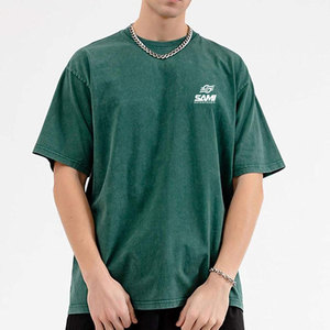 Camiseta Casual para Hombre, Diseño Personalizado OEM, Estampada, Corte Holgado, Lavado Ácido, 100% Algodón, Transpirable, Secado Rápido, Ecológica, Venta al Por Mayor - Product Image 2