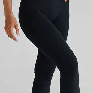 กางเกงกีฬาผู้หญิง ผ้าเนื้อนุ่ม ระบายอากาศได้ดี เอวยางยืด ชุดออกกำลังกาย เสื้อกล้ามกีฬา กางเกงขาบาน ชุดเซ็ตเดียว แห้งเร็ว ผ้าฟลีซ - Product Image 3