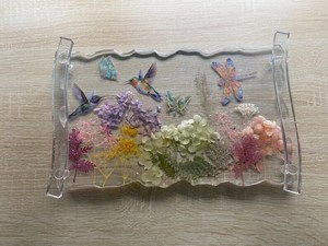 Bandejas de resina epoxi para el hogar y hoteles con diseño floral - Product Image 4