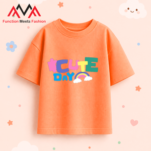 เสื้อยืดผ้าฝ้ายผสมสแปนเด็กซ์พิมพ์ลายกราฟิกสีส้มทรงปกติสำหรับใส่ลำลองชายหาดหรือสตรีทแวร์สำหรับผู้ชาย - Product Image 3