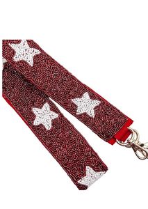 Nouveauté : Sac à bandoulière GO COCKS de luxe, brodé à la main avec des perles noires et rouges, sangle réglable. - Product Image 3