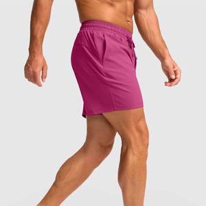 New Custom Solid Casual Lined Double <b>Layer</b> Pockets Quick Dry Athletic Jogger Sports Workout 2 in 1 Men Gym Shorts - Product Image 5