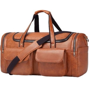 Custom Logo PU <b>Leather</b> Travel <b>Bag</b> Women Waterproof Fitness <b>Bag</b> Large <b>Duffle</b> <b>Bag</b> Sport <b>Bags</b> For <b>Men</b> - Product Image 1