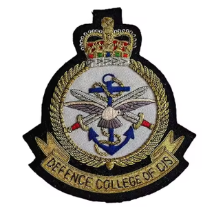 Écussons de blazer et de casquette pour uniforme de cérémonie, de haute qualité, à coudre, en fil de bullion, avec design personnalisé, prix usine bas - Product Image 3