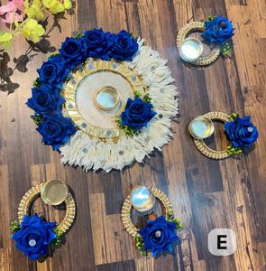 Traditional Lotus Rangoli Wood Handmade Candle Holder Diwali Religious Activities Christmas-Authentic Beautiful Artistry - Product Image 4