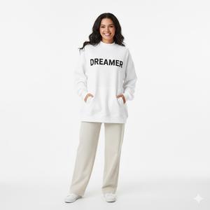 Service OEM, logo personnalisé brodé et imprimé, sweat-shirt en molleton tricoté décontracté pour femmes, col montant uni, séchage rapide, automne/hiver - Product Image 3