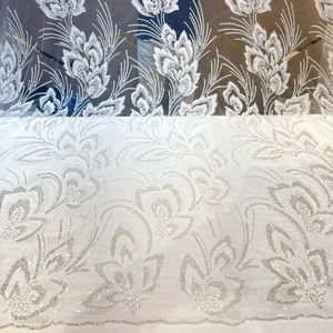 Beaded Embroidery Silk Fabric Wholesale Supplier Beaded Work Silk Fabric Manufacturer India Embroidered Silk Fabric with Beads - Product Image 1