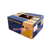 OEM bedruckter wellpappe-Bananenkarton Papierbox Verpackung langlebige Fruchtbox benutzerdefinierter wellpappe-Platte wiederverwertbar