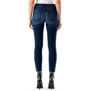 Jeans de mezclilla de lavado medio para mujer, cómodos, elegantes y casuales, venta al por mayor OEM - Product Image 3