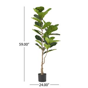 Albero Artificiale di Ficus Lyrata da 59 Pollici - Product Image 4