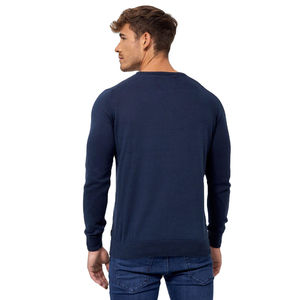 Sudadera de Hombre Estilo Urbano, Cuello Redondo, Oversize, Felpa, Corte Regular, Informal, Ropa de Invierno, Color Sólido, 100% Algodón - Product Image 2