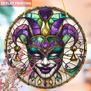 CIFbuy Decorazione in Acrilico, Maschera Veneziana Colorata, Acchiappasole, Ornamento per Finestre, Decorazione in Cristallo per la Casa, TikTok per Temu Pick Se - Product Image 4