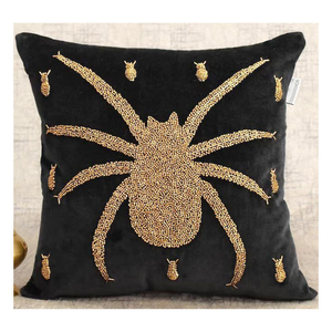 Decorative Beaded Cushion Pillow <b>Cover</b> <b>For</b> <b>Sofa</b> Bedroom Lounge And Home Office Giving Elegant Comfortable Stylish Cushion Design - Product Image 2