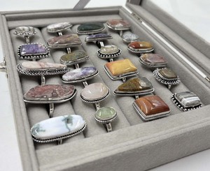 Wholesale Brass <b>Ring</b> Natural Gemstone Assorted <b>Ring</b> Handmade Bulk Lot <b>Rings</b> For Women - Product Image 2