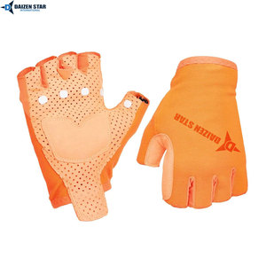 Daizen Star Tactical Half Finger Gloves Yellow Black Wrist <b>Length</b> PU Durable Multifunctional Eco-Friendly Four Seasons Cycling - Product Image 1