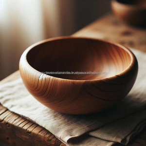 ชามไม้อะคาเซียสำหรับสลัดและผลไม้ชามไม้แบบใช้แล้วทิ้งสำหรับตกแต่งบ้าน - Product Image 1