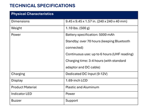 Lecteur RFID UHF portable Nextwaves NHR10 860 MHz à 960 MHz fabriqué au Vietnam, utilisé pour le suivi des articles et la gestion des stocks. - Product Image 3