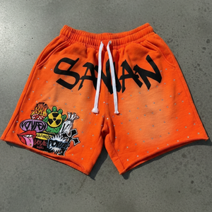 Shorts pour hommes de qualité supérieure, 100% coton molletonné, écologiques, respirants, style hip-hop, taille haute, élastique - Product Image 4