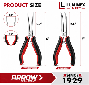 LUMINEX IMPEX LUB=113 <b>Long</b> <b>Nose</b> Stainless Steel Lightweight Jewelry Making Polishing Pliers - Product Image 5