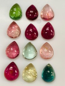 Cuentas de Turmalina Natural Multicolor, Corte Brillante Redondo, Piedras Preciosas Sueltas para Joyería, Gemas Zubeda, Origen Rajasthan, 100 Gramos - Product Image 3