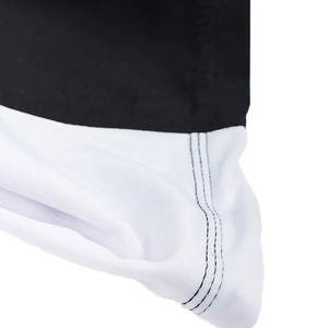 Shorts MMA personnalisés : Noir avec ceinture contrastante blanche et panneau interne de la jambe - Shorts d'entraînement respirants pour la lutte - Service OEM - Product Image 2