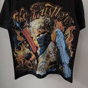 Camiseta de Manga Corta para Hombre, de Algodón Transpirable, con Diseño de Diamantes, Estilo Urbano, de Alta Calidad, Personalizable - Product Image 5